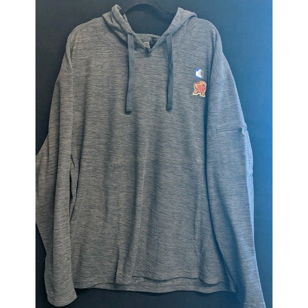 Ouray Maryland Terrapins Grey Hoodie Size 2XL.    (1398)